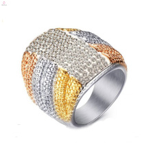 Top Sale Good Quality Stainless Steel Crystal Rings Jewelry